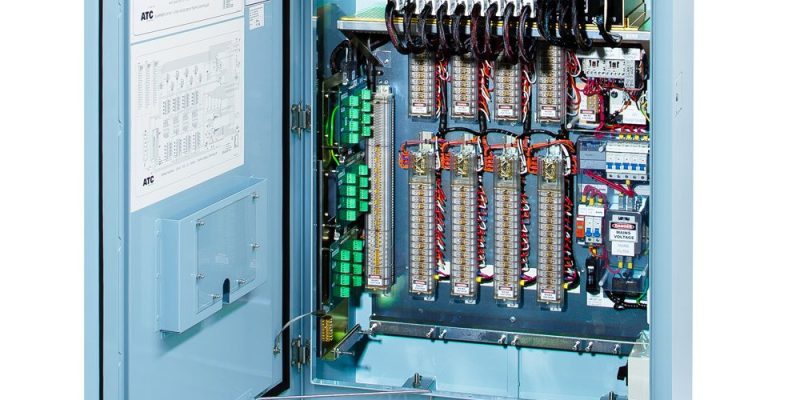 Traffic signal controller cabinet with internal wiring and modules